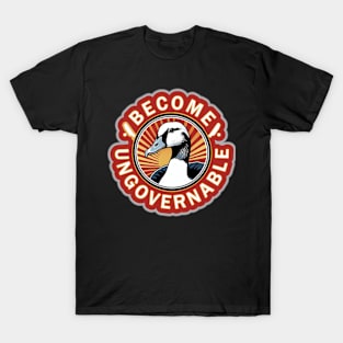 Funny Become Ungovernable Goose Retro T-Shirt